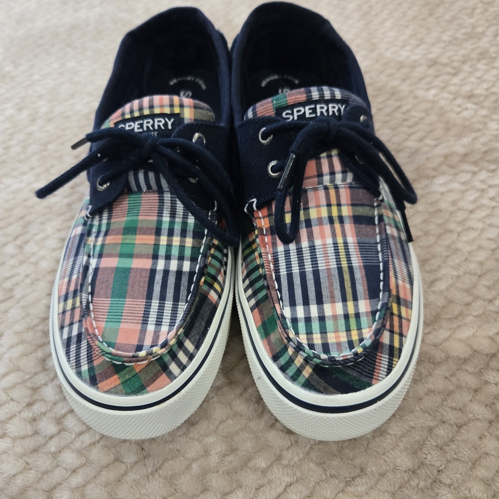Sperry  Plaid Boat Shoes Men’s 11.5 Memory Foam Casual Preppy Coastal - Picture 6 of 14